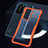 Custodia Silicone Trasparente Specchio Laterale Cover N06 per Huawei P40 Pro Arancione