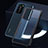 Custodia Silicone Trasparente Specchio Laterale Cover N06 per Huawei P40 Pro Nero