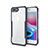 Custodia Silicone Trasparente Specchio Laterale Cover P01 per Apple iPhone 8 Plus Blu