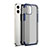 Custodia Silicone Trasparente Specchio Laterale Cover per Apple iPhone 12 Mini Blu