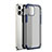 Custodia Silicone Trasparente Specchio Laterale Cover per Apple iPhone 12 Pro Blu