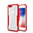 Custodia Silicone Trasparente Specchio Laterale Cover per Apple iPhone 6S Rosso