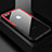 Custodia Silicone Trasparente Specchio Laterale Cover per Apple iPhone 7 Rosso e Nero