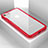 Custodia Silicone Trasparente Specchio Laterale Cover per Apple iPhone 8 Rosso