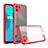 Custodia Silicone Trasparente Specchio Laterale Cover per Realme C11 Rosso