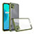 Custodia Silicone Trasparente Specchio Laterale Cover per Realme C11 Verde