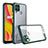 Custodia Silicone Trasparente Specchio Laterale Cover per Realme C15