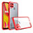 Custodia Silicone Trasparente Specchio Laterale Cover per Realme C15 Rosso