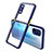 Custodia Silicone Trasparente Specchio Laterale Cover per Realme X7 Pro 5G Blu