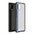 Custodia Silicone Trasparente Specchio Laterale Cover per Samsung Galaxy A42 5G Blu