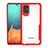 Custodia Silicone Trasparente Specchio Laterale Cover per Samsung Galaxy A71 5G Rosso