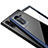 Custodia Silicone Trasparente Specchio Laterale Cover per Samsung Galaxy Note 10 Blu