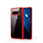 Custodia Silicone Trasparente Specchio Laterale Cover T02 per Samsung Galaxy S10 5G Rosso