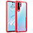 Custodia Silicone Trasparente Specchio Laterale Cover Z02 per Huawei P30 Pro Rosso