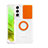 Custodia Silicone Trasparente Ultra Slim Cover Morbida con Anello Supporto A01 per Samsung Galaxy S21 5G Arancione