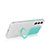 Custodia Silicone Trasparente Ultra Slim Cover Morbida con Anello Supporto A01 per Samsung Galaxy S21 Plus 5G