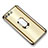 Custodia Silicone Trasparente Ultra Slim Cover Morbida con Anello Supporto S01 per Huawei Honor 9 Premium Oro