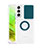 Custodia Silicone Trasparente Ultra Slim Cover Morbida con Anello Supporto S01 per Samsung Galaxy S23 5G Verde Notte
