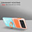 Custodia Silicone Trasparente Ultra Slim Cover Morbida con Anello Supporto S02 per Samsung Galaxy Z Flip3 5G