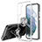 Custodia Silicone Trasparente Ultra Slim Cover Morbida con Magnetico Anello Supporto A01 per Samsung Galaxy S21 Plus 5G