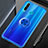 Custodia Silicone Trasparente Ultra Slim Cover Morbida con Magnetico Anello Supporto C01 per Huawei Honor 20 Lite Blu