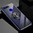 Custodia Silicone Trasparente Ultra Slim Cover Morbida con Magnetico Anello Supporto C01 per Huawei Honor V20 Nero