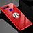 Custodia Silicone Trasparente Ultra Slim Cover Morbida con Magnetico Anello Supporto C01 per Huawei Honor V20 Rosso