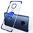 Custodia Silicone Trasparente Ultra Slim Cover Morbida con Magnetico Anello Supporto C01 per Huawei Mate 20 Blu