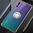 Custodia Silicone Trasparente Ultra Slim Cover Morbida con Magnetico Anello Supporto C01 per Huawei P20 Pro Chiaro