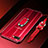 Custodia Silicone Trasparente Ultra Slim Cover Morbida con Magnetico Anello Supporto C01 per Oppo K1 Rosso