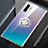 Custodia Silicone Trasparente Ultra Slim Cover Morbida con Magnetico Anello Supporto C01 per Samsung Galaxy Note 10 Plus Chiaro