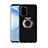 Custodia Silicone Trasparente Ultra Slim Cover Morbida con Magnetico Anello Supporto C01 per Samsung Galaxy S20 Plus Nero