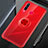 Custodia Silicone Trasparente Ultra Slim Cover Morbida con Magnetico Anello Supporto C02 per Huawei P30 Lite New Edition Rosso