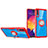 Custodia Silicone Trasparente Ultra Slim Cover Morbida con Magnetico Anello Supporto C02 per Samsung Galaxy A70 Rosso