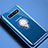 Custodia Silicone Trasparente Ultra Slim Cover Morbida con Magnetico Anello Supporto C02 per Samsung Galaxy S10 Plus Blu
