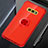 Custodia Silicone Trasparente Ultra Slim Cover Morbida con Magnetico Anello Supporto C02 per Samsung Galaxy S10e Rosso