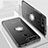 Custodia Silicone Trasparente Ultra Slim Cover Morbida con Magnetico Anello Supporto C03 per Huawei Honor View 20 Nero