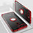 Custodia Silicone Trasparente Ultra Slim Cover Morbida con Magnetico Anello Supporto C03 per Huawei Honor View 20 Rosso