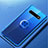 Custodia Silicone Trasparente Ultra Slim Cover Morbida con Magnetico Anello Supporto C03 per Samsung Galaxy S10 Plus Blu