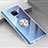 Custodia Silicone Trasparente Ultra Slim Cover Morbida con Magnetico Anello Supporto C04 per Huawei Mate 20 X 5G