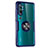 Custodia Silicone Trasparente Ultra Slim Cover Morbida con Magnetico Anello Supporto D02 per Xiaomi Mi Note 10 Pro Blu