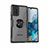 Custodia Silicone Trasparente Ultra Slim Cover Morbida con Magnetico Anello Supporto N01 per Samsung Galaxy Note 20 5G