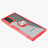 Custodia Silicone Trasparente Ultra Slim Cover Morbida con Magnetico Anello Supporto N01 per Samsung Galaxy Note 20 5G Rosso