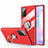 Custodia Silicone Trasparente Ultra Slim Cover Morbida con Magnetico Anello Supporto N02 per Samsung Galaxy Note 20 5G