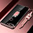 Custodia Silicone Trasparente Ultra Slim Cover Morbida con Magnetico Anello Supporto S01 per Huawei Enjoy 8e Oro Rosa