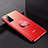 Custodia Silicone Trasparente Ultra Slim Cover Morbida con Magnetico Anello Supporto S01 per Huawei Honor V30 Pro 5G Rosso