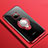 Custodia Silicone Trasparente Ultra Slim Cover Morbida con Magnetico Anello Supporto S01 per Huawei Mate 20 Pro Rosso