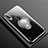 Custodia Silicone Trasparente Ultra Slim Cover Morbida con Magnetico Anello Supporto S01 per Huawei P20 Lite Nero