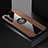 Custodia Silicone Trasparente Ultra Slim Cover Morbida con Magnetico Anello Supporto S01 per Oppo A91 Marrone
