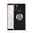Custodia Silicone Trasparente Ultra Slim Cover Morbida con Magnetico Anello Supporto S01 per Samsung Galaxy Note 10 5G